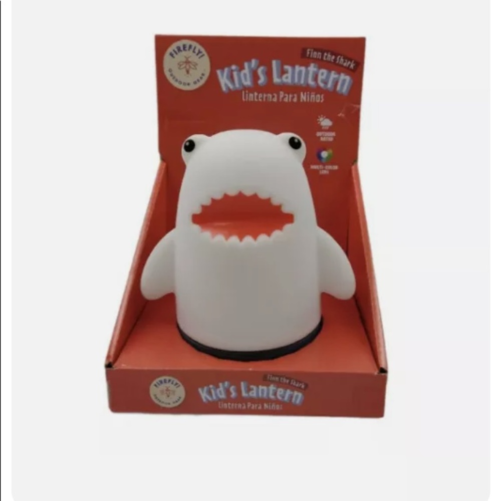 FIREFLY Finn the Shark Kids Outdoor Night Light Camping Lantern Colorful LED.